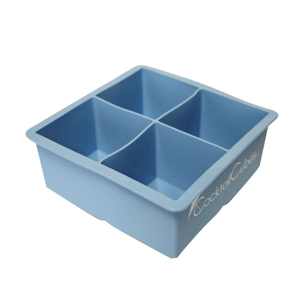 Cocktail Cubes - Extra Large Silicone Ice Cube  Tray - 2.5 Inches - Light Blue (1 Tray)