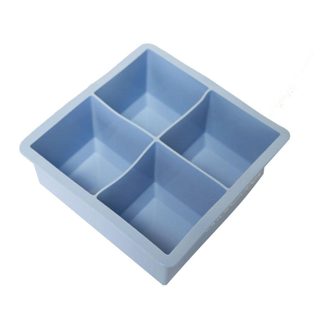 Cocktail Cubes - Extra Large Silicone Ice Cube Trays - 2.5 Inches - Light  Blue (2 Trays)