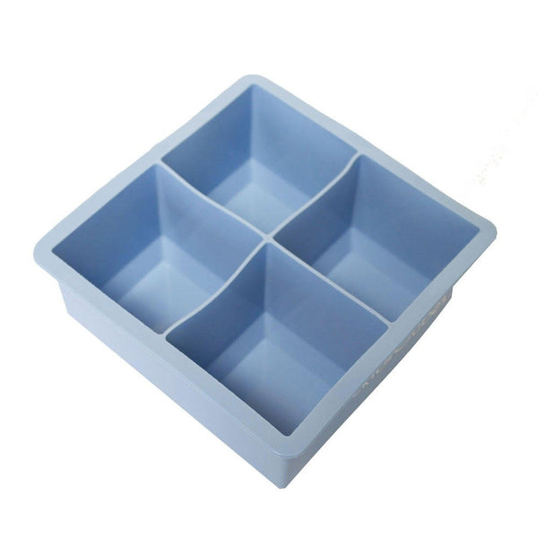 Cocktail Cubes - Extra Large Silicone Ice Cube  Trays - 2.5 Inches - Light Blue (2 Trays)