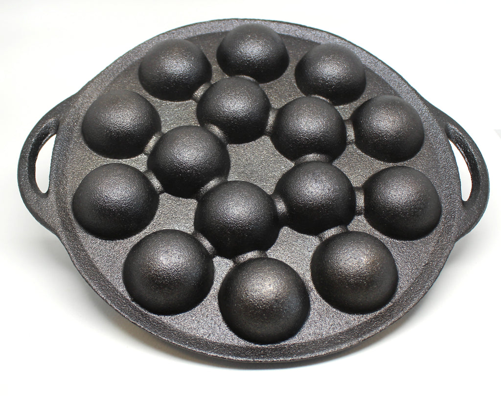 7 Holes Pre-Seasoned Cookware Cupcake Mold Poffertjes Pan Cast