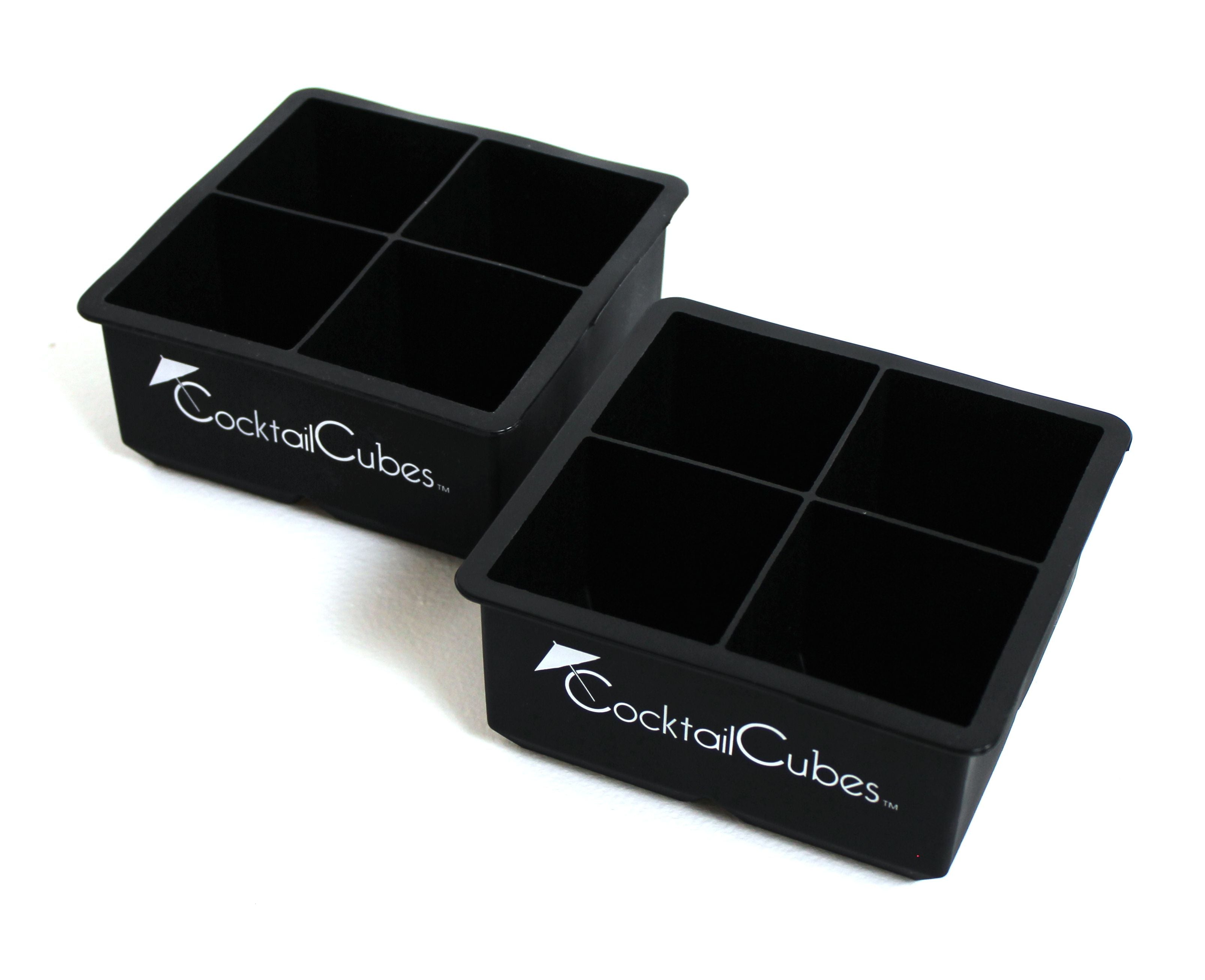 Cocktail Cubes - Extra Large Silicone Ice Cube Tray - 2.5 Inches - Bla –  Kasian House