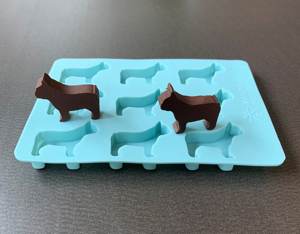 Kasian House Corgi Silicone Ice Cube Tray and Treat Mold, 9 Welsh Corgi Shaped Molds, BPA Free and Heat Resistant