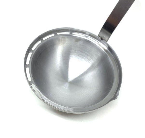 Kasian House Stainless Steel Oil and Fat Skimming Ladle with Long Hooked Handle