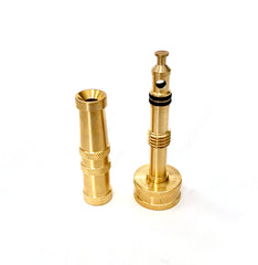 Kasian House Heavy-Duty Brass Garden Hose Nozzle, Easy Adjustable Twist Control Water Hose Sprayer Nozzle, Fits Standard Hoses - Spray Nozzle